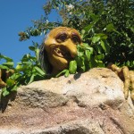 Mini golf troll holding on to a rock in Fenwick Island
