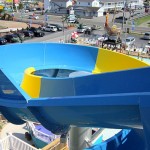 A view of the Ocean City waterpark from top of slide