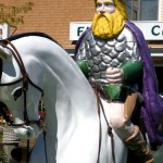 Viking on horse at miniature golf course